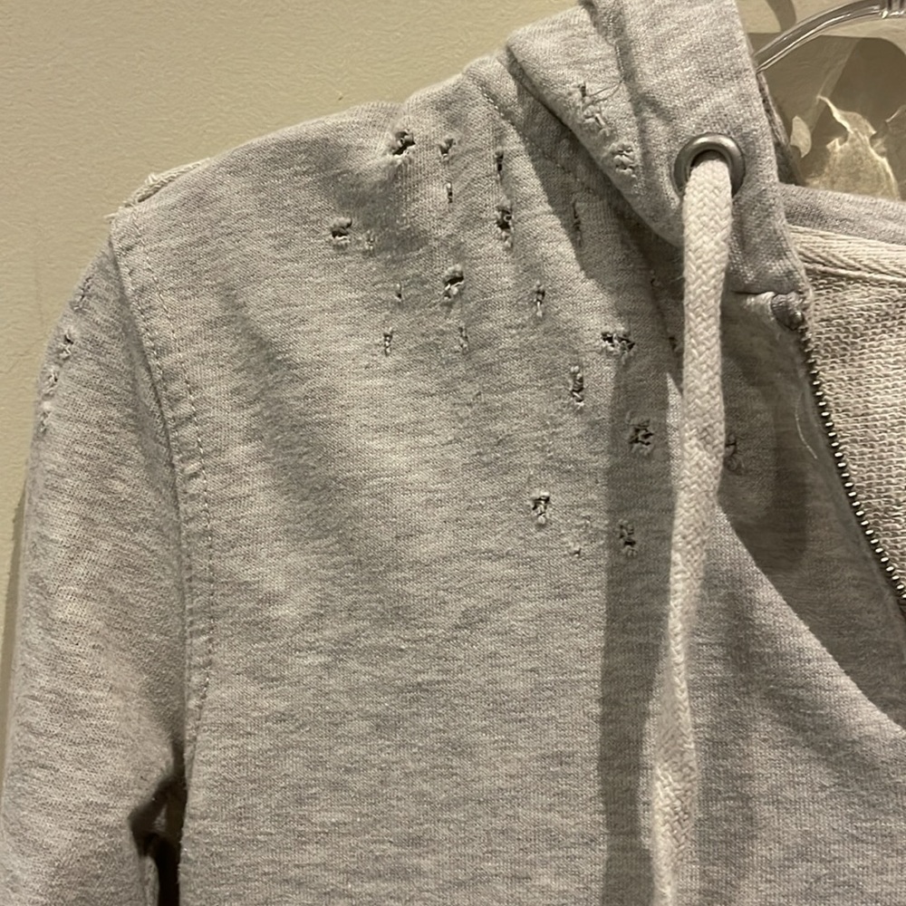 Free people distressed zipper Hoodie - Picture 2 of 5